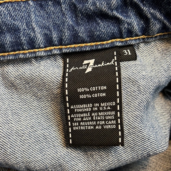 7 FOR ALL MANKIND MODERN HIGH WAIST FLARE A POCKET JEANS SiZE 31 - Picture 9 of 10